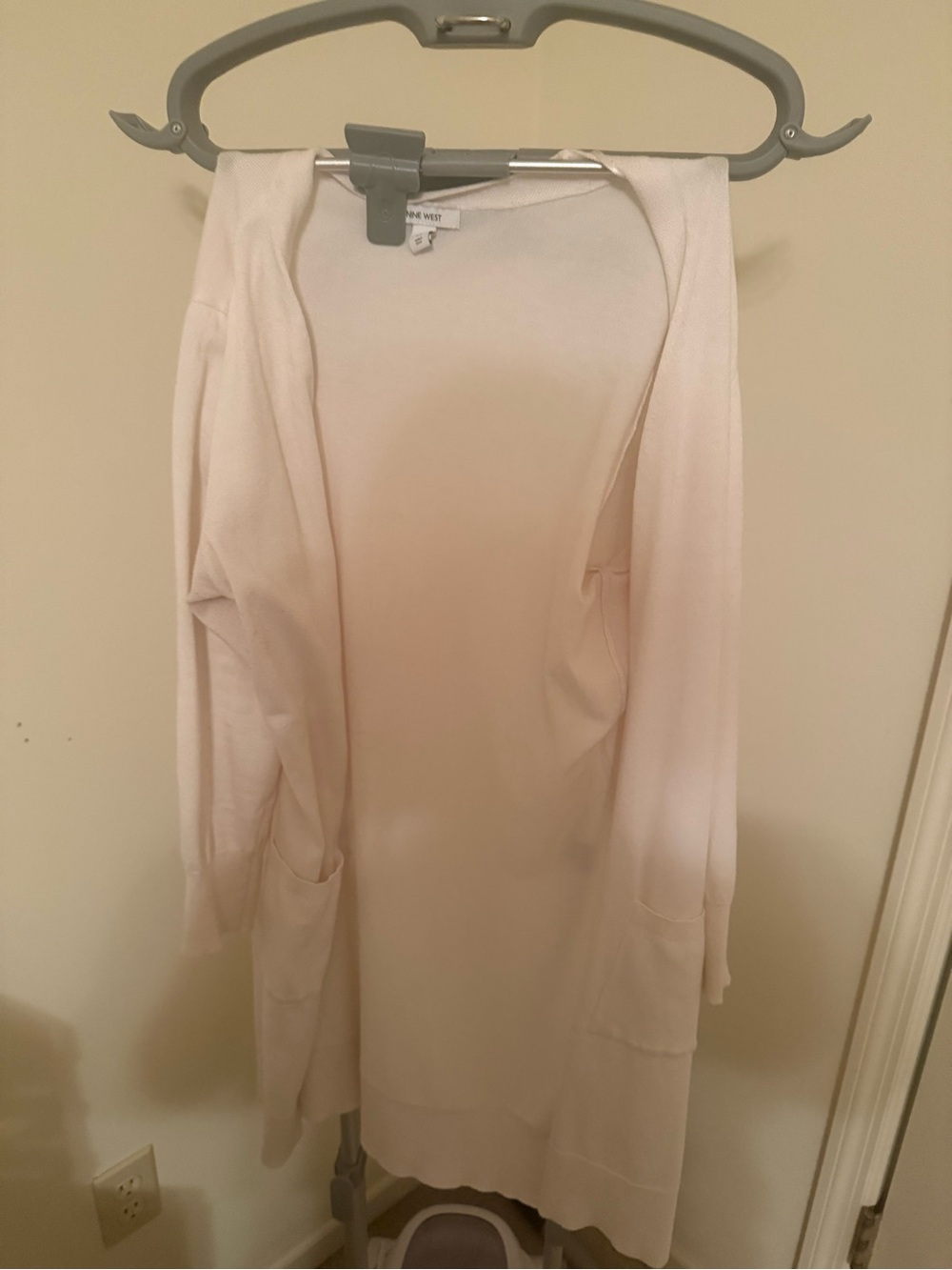 White Open-Front Long Cardigan - Women
